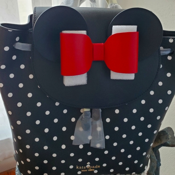 Kate Spade NWT Leather Minnie Mouse wallet and backpack/ purse & wallet.